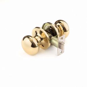 Rhetech ลูกบิดประตูทางเข้าห้องน้ำทรงไข่สีทองล็อคแบบไม่มีกุญแจสำหรับ201/304รักษาความปลอดภัยที่บ้านลูกบิดล็อคประตู - Product Image 1