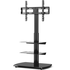 Le meuble TV à deux étagères convient aux écrans de 32 à 65 pouces. Base de meuble TV avec <span class=keywords><strong>pieds</strong></span> antidérapants, sûre et stable - Product Image 1