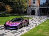 Película de Vinilo para Envoltura de Carrocería de Automóvil de PVC Resistente a los Arañazos, de Alta Calidad, Color Metal Líquido Morado Medianoche, que Cambia de Color