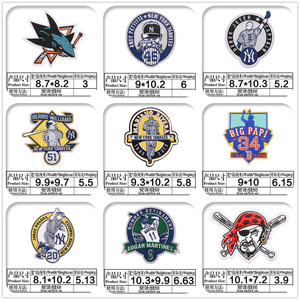 Bóng Chày Major League Đội Logo Đính Sắt Trên Thêu Các Bản Vá Lỗi Thiết Lập Trò Chơi Ngày Sắt Trên Các Bản Vá Lỗi Bóng Chày Cho Quần Áo Mũ - Product Image 5