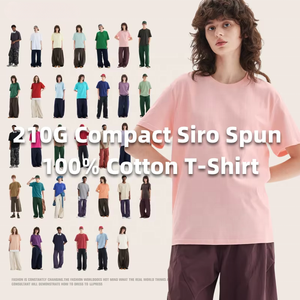 Camiseta de Manga Corta Personalizada con Logotipo, 210 g/m², 100 % Algodón, Lisa, Informal, para Hombre, ODM, OEM, Venta al por Mayor - Product Image 3