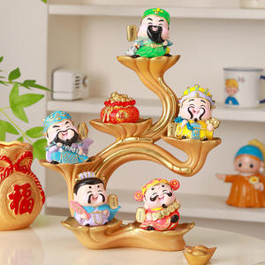 Cinq bénédictions meuble TV en résine écologique armoire à chaussures ensemble décorations de bureau pour pendaison de crémaillère bonne chance et porteur de richesse - Product Image 3