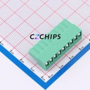 MXHT396K-3.96-09P-GN01-Cu-S-A Plug-in Terminal Block P=3.96mm Connector Plug Screw Fixing 1x9P 3.96mm - Product Image 2