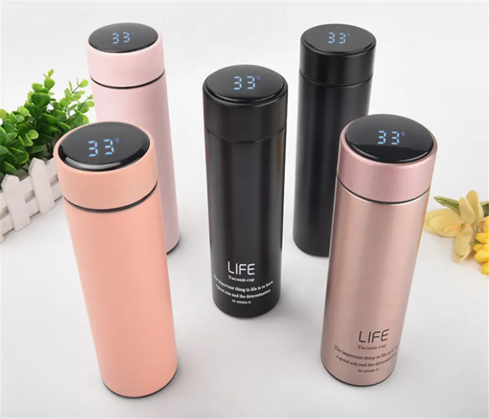 Wholesale Top Seller 500ml Led Digital Vacuum Flask Smart Thermo Intelligent Water Bottle