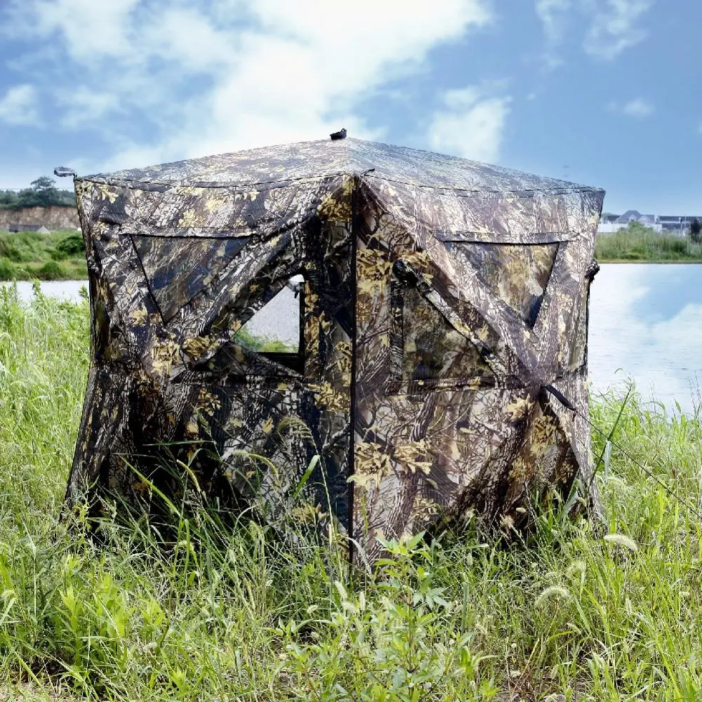 Wholesale Autumn Outdoor Camouflage Pop Up Portable Hunting Tent Shelter Ground Deer Hunting Blind For 2 Person