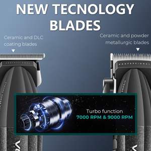 <span class=keywords><strong>Tagliacapelli</strong></span> Professionale USB a Due Velocità con Lama in Ceramica, 9000 RPM, Display LCD Regolabile, per Uso Domestico, Istruzioni in Inglese - Product Image 4