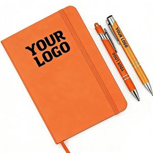 Carnet de notes/agenda A5 en cuir PU rigide personnalisable avec logo – Édition 2026 – Offre spéciale - Product Image 1