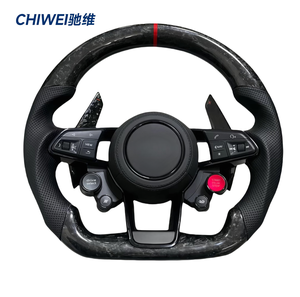 Pour <span class=keywords><strong>Audi</strong></span> R8 <span class=keywords><strong>TT</strong></span> Mk2 <span class=keywords><strong>Mk3</strong></span> B8 <span class=keywords><strong>RS</strong></span> TTS Rs3 Rs6 RS5 RS7 A3 A4l A4 A5 A6 C6 A7 A8 Q3 Q5 Q7 Volant en cuir de luxe en fibre de carbone - Product Image 2