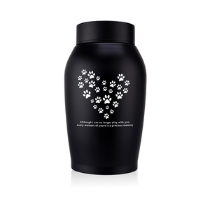 Urna Memorial Personalizada Juicepet em Aço Inoxidável com Gravação a Laser de Letras e Padrões para Cinzas de Cães e Gatos - Product Image 3