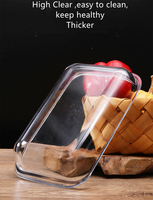 Ensembles d'ustensiles de cuisine en verre borosilicate à haute résistance à la chaleur sans plomb pour micro-ondes et four