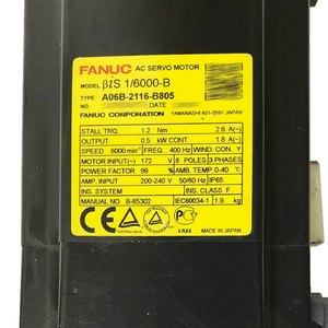 Moteur servo AC d'origine FANUC A06B-2116-B805 - Product Image 2