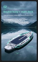 planche de surf, planche de pêche, paddleboard électrique de 120 cm de large et ultra-stable avec trois ailerons, paddleboard gonflable à trois compartiments