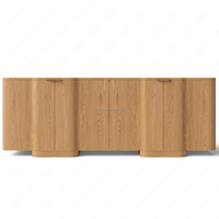 Buffet FERLY moderne en bois massif, armoire de rangement de luxe à 4 portes pour salle à manger, salon, villa