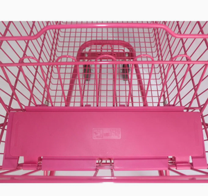 थोक गुलाबी रंग का जर्मन स्टेट सुपरमार्केट शॉपिंग कार्ट ट्रॉली की कीमतें - Product Image 4