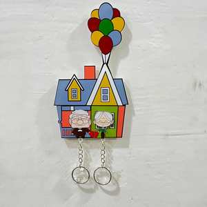New Hot Selling House Keychain Creative <b>Wall</b> <b>Sticker</b> Couple Pendant Cartoon Gift Keyring Holder Key Chain - Product Image 3