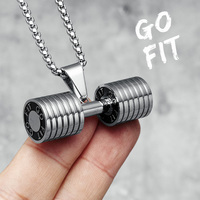 Colliers en acier inoxydable 316L pour hommes, pendentif Go Fit, Fitness, Muscles, Bodybuilding, chaîne Punk Rock pour cavalier, bijoux cadeau