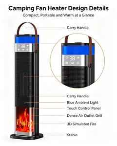 Ventilateur Chauffant Portable pour <span class=keywords><strong>Salle</strong></span> <span class=keywords><strong>de</strong></span> <span class=keywords><strong>Bain</strong></span> à Prix <span class=keywords><strong>d</strong></span>'Usine, Faible Consommation, Version Anglaise - Product Image 1