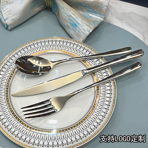 DF BC Fashion Nuevo Juego de Cubiertos de Acero Inoxidable con Mango Martillado Especial: Cuchillo de Mesa, Cuchillo para Carne, Tenedores de Mesa, Tenedores para Postre, Personalizado - Product Image 6