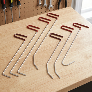 Pour la réparation de bosses sans peinture, ensemble de 7 tiges professionnelles en acier inoxydable 420, Porsche - Product Image 2