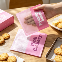 Sacs d'emballage personnalisés en plastique laminé de qualité alimentaire, transparents, thermoscellables, pour beignets, biscuits et gâteaux individuels