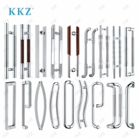 KKZ moderne 80 degrés Radian rond en acier inoxydable 304 poignée de porte en verre poignée à levier pour porte de douche
