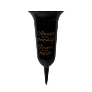 屋外プラスチック製植木鉢スパイク黒花瓶ホールド用生花葬儀記念墓地 - Product Image 1