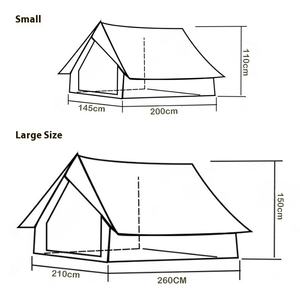 <span class=keywords><strong>Decai</strong></span> 2-4 personas a prueba de tormentas Retro A-Frame tienda de campaña 3000mm impermeable 210D tela Oxford ejército verde accesorio de configuración instantánea - Product Image 5