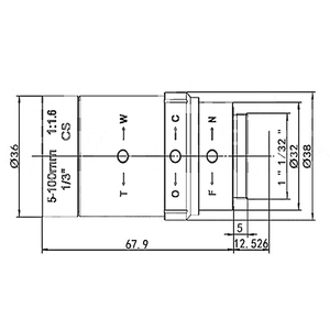 1/3-inch 5-100 mét F1.6 CS mount CCTV Ống kính 2MP HD Hướng dẫn sử dụng tập trung ống kính - Product Image 6