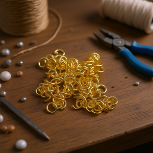 Anelli aperti 1,2x8 mm color oro per la creazione di gioielli - Product Image 2