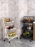 CXT340 Chariot de rangement domestique populaire à trois niveaux pour condiments de cuisine et rangement au sol de chambre