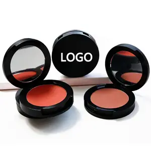 2023 produk baru makeup MOQ rendah kustom Logo perona pipi berkilau bubuk palet perona pipi Label pribadi grosir