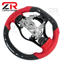 Accessoires de voiture pour Mitsubishi Lancer Evolution, affichage LED personnalisé, volant sport en cuir perforé en fibre de carbone