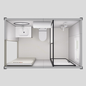 European Standard Outdoor Toilet Prefabricated Integrated Modular Bathroom Portable Toilet Separate Shower <b>Unit</b> Prefab Bathroom - Product Image 2