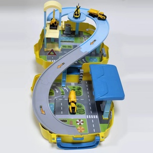 Enfant semblant jouer piste parking jouet sac à dos modèle bricolage assemblage rampe piste levage parking garage jeu ensemble avec véhicule en alliage - Product Image 4