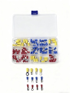 Kit de connecteurs à sertir isolés thermorétractables en PVC, bornes en laiton, cosses à fourche, cosses à anneau, cosses de câble étanches pour l'automobile - Product Image 4