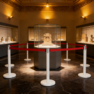 Ayarlanabilir Geri Çekilebilir Paslanmaz Çelik Bantlı Bariyer Su Doldurulabilir Ayaklı Direk Taşınabilir Sıra Sistemi Otel Perakende Açık Hava - Product Image 4