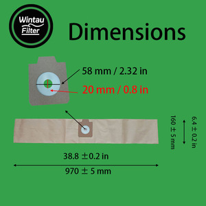 Accessoires de remplacement de filtre pour <span class=keywords><strong>aspirateur</strong></span>, <span class=keywords><strong>sac</strong></span> en papier adapté à <span class=keywords><strong>Nilfisk</strong></span> GD930, 5 pièces - Product Image 3