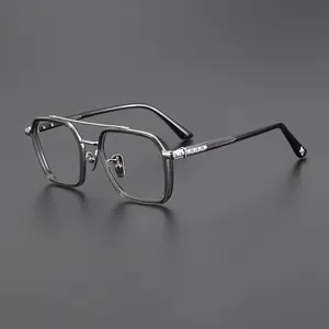 Gms115 Shenzhen Factory China Titanium Optical Frame Handmade Reading Eyewear Acetate High-End Crafts Glasses