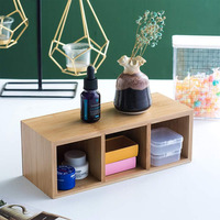 Bambou Bois Stylos Porte Crayons Tasse pour Bureau Télécommande Titulaire Bois Caddy Organisateur De Bureau De Stockage Multiusage