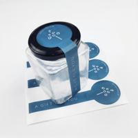 Etiquetas de Regalo de Vinilo Impresas con Logotipo Personalizado, Adhesivos de Sellado Largos, Impresión de Adhesivos Resistentes al Agua para Cajas de Pastel y Alimentos