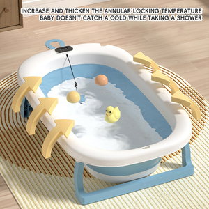 <span class=keywords><strong>Baignoire</strong></span> <span class=keywords><strong>pliable</strong></span> SUNNUO en promotion, durable, avec capteur de température numérique, pour bébés et enfants, <span class=keywords><strong>baignoire</strong></span> douce au toucher pour nourrissons - Product Image 4