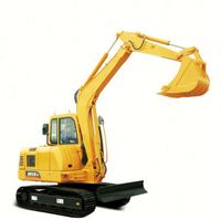 Excavatrice compacte Shantui SE60, mini-pelle de 6 tonnes, moteur Yanmar, système hydraulique fiable, prête pour la construction urbaine et l'exportation