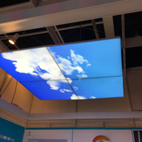 2025 Illusion infinie sans couture pour les intérieurs modernes Panneau de lumière bleu ciel sans cadre à effet de nuage monté au plafond ultra-mince