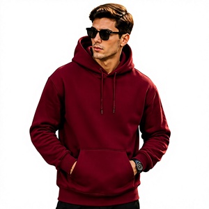Sudadera con Capucha Color Borgoña para Hombre, 400 GSM, Corte Regular, 100% Algodón, Diseño con Bolsillo, Ropa Casual de Invierno - Product Image 1