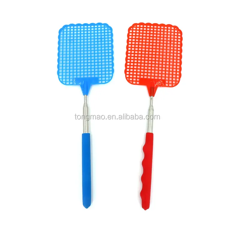 Optimal Products PVC Grip Mosquitoes Killing Swatter Non-toxic Long Handle Plastic Fly Swatter