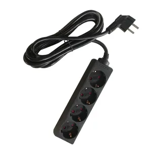 Offre Spéciale 4 façons Européenne type prise électrique avec enfants Protection Connecté CEE 7/7 plug Power strip SOCKET EXTENSION