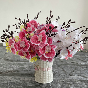 20 Cabezas de Flores Artificiales de Phalaenopsis con Patrón Impreso para Decoración de Bodas, Hogar y Hoteles - Product Image 1