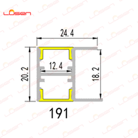 Profilé d'aluminium Profilé d'aluminium Perfil De Aluminio 24x20mm Extrusionado Para Gabinete Y Escalon LS-191