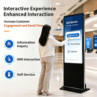 Écran intelligent sans fil ALLESTECH 4K UHD portable, écran tactile interactif Android, téléviseur sur roulettes pour la maison et le bureau