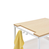 Carrito de Almacenamiento de 3 Niveles con Diseño Elegante para Isla de Cocina, Carrito para Servir Comida en Fiestas con Bandejas Extraíbles, Estante de Almacenamiento con Ruedas